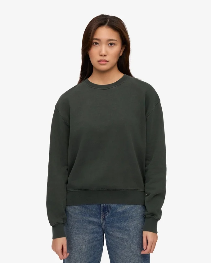 Damen-Classic Organic-Crew-Shirt – Mitternachtswald