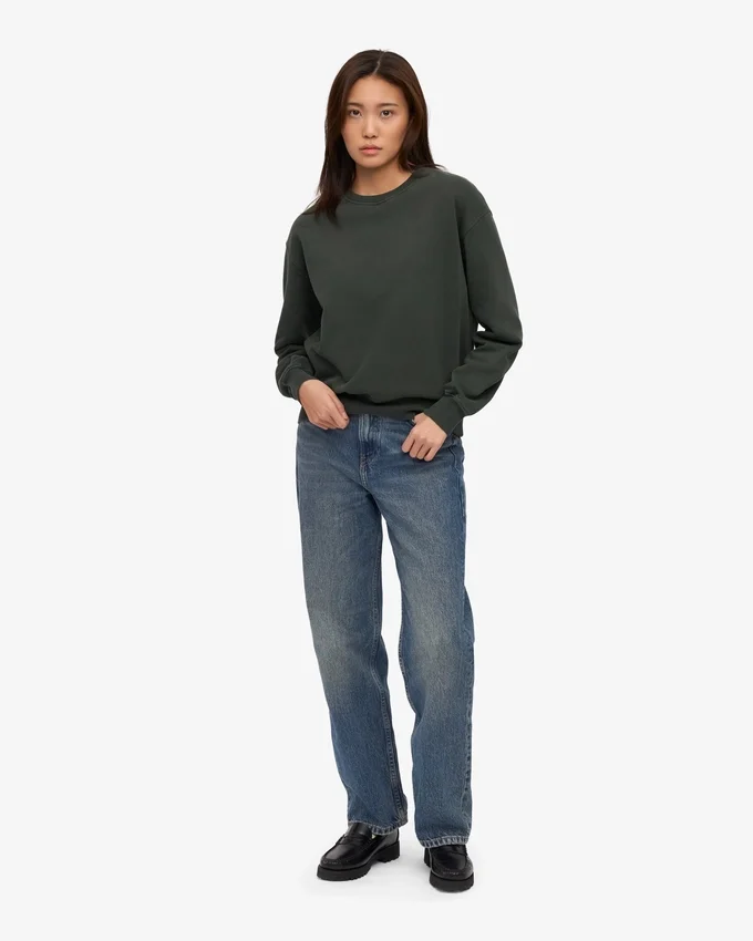Damen-Classic Organic-Crew-Shirt – Mitternachtswald