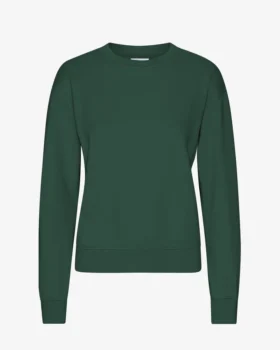 Damen Classic Organic Crew – Smaragdgrün