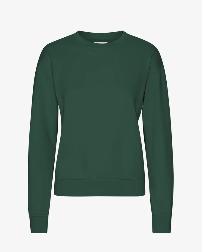 Damen Classic Organic Crew – Smaragdgrün
