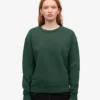 Damen Classic Organic Crew – Smaragdgrün