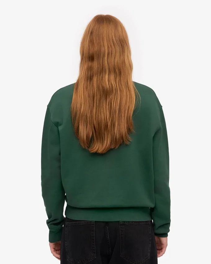 Damen Classic Organic Crew – Smaragdgrün