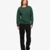 Damen Classic Organic Crew – Smaragdgrün