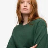 Damen Classic Organic Crew – Smaragdgrün
