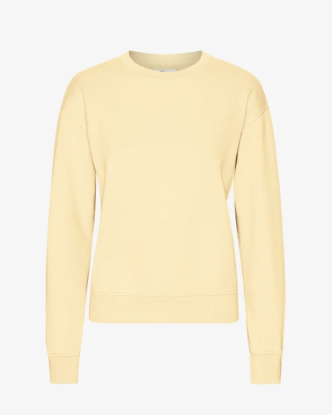 Damen-Classic Organic Crew – Soft Yellow