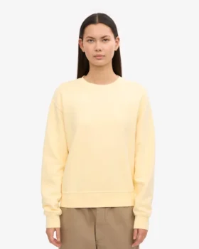 Damen-Classic Organic Crew – Soft Yellow
