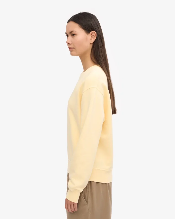 Damen-Classic Organic Crew – Soft Yellow