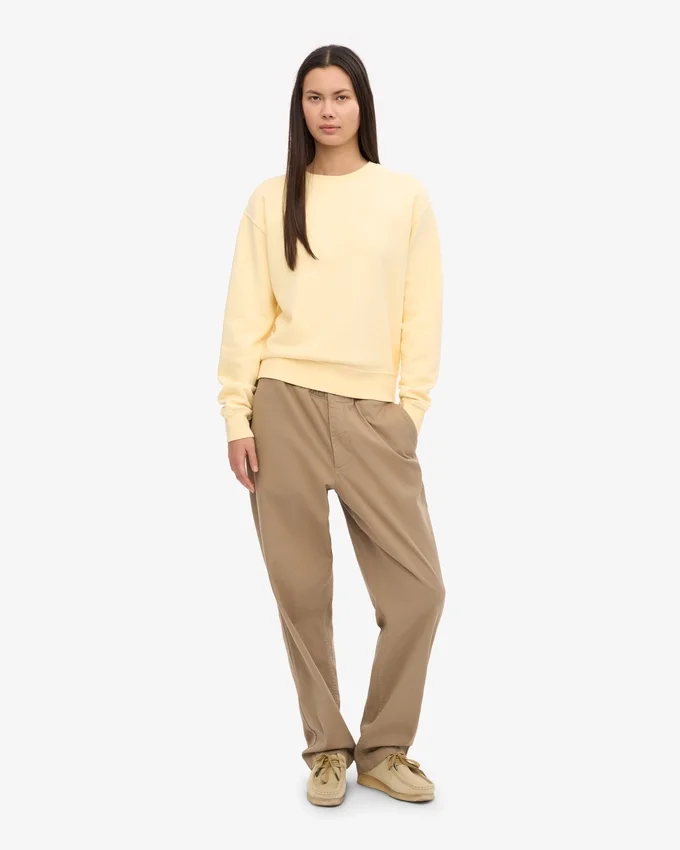 Damen-Classic Organic Crew – Soft Yellow