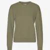 Damen Classic Organic Crew – Staubiges Oliv