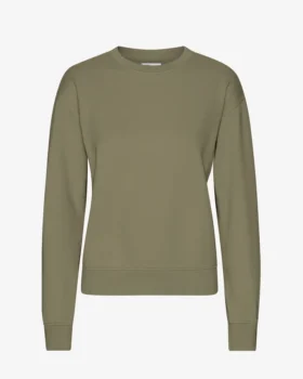 Damen Classic Organic Crew – Staubiges Oliv
