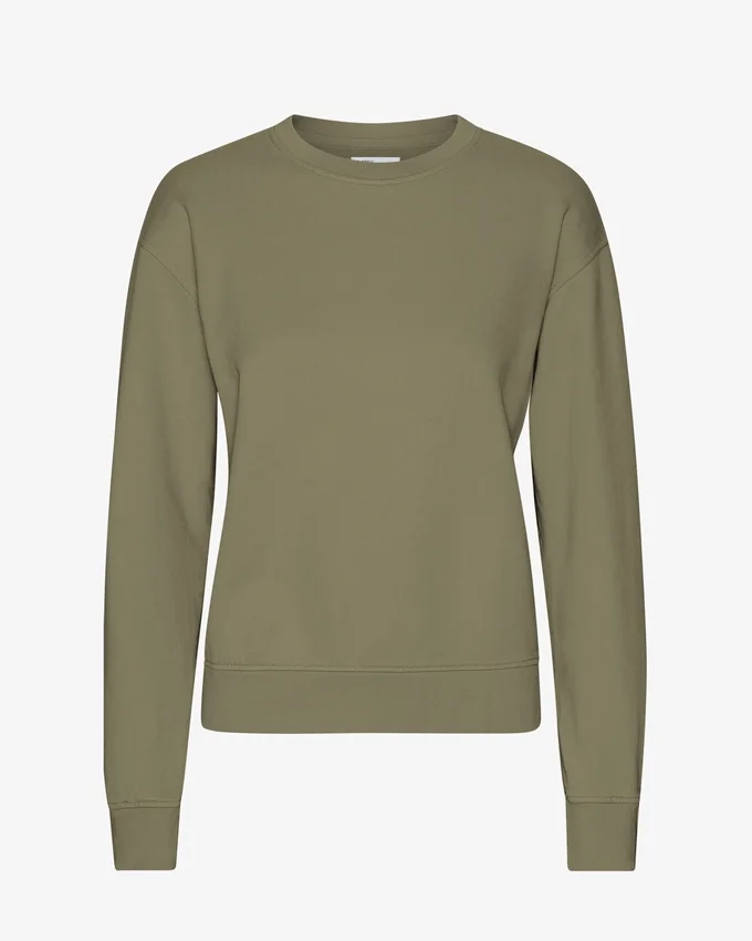 Damen Classic Organic Crew – Staubiges Oliv