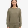 Damen Classic Organic Crew – Staubiges Oliv
