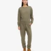 Damen Classic Organic Crew – Staubiges Oliv
