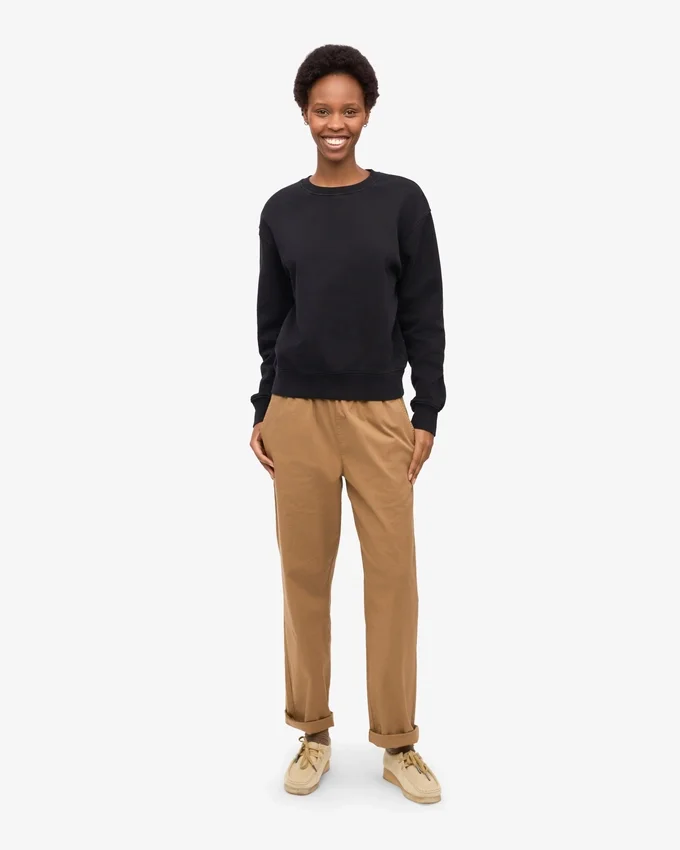 Damen Classic Organic Crew – Tiefschwarz