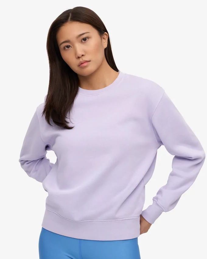 Damen Classic Organic Crew – Zartes Lavendel