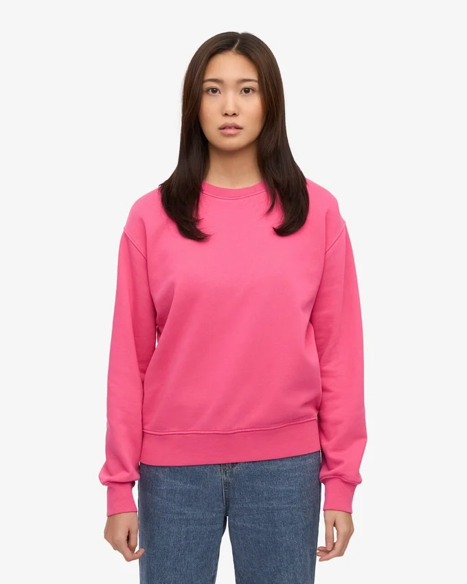 Damen Classic Organic Rundhals-Shirt – Bubblegum-Pink