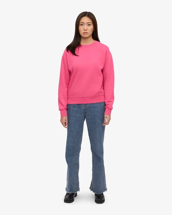 Damen Classic Organic Rundhals-Shirt – Bubblegum-Pink