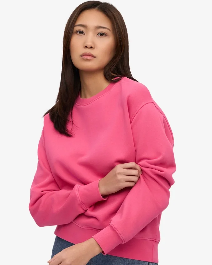 Damen Classic Organic Rundhals-Shirt – Bubblegum-Pink