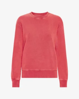 Damen-Classic Organic Rundhals-Shirt – Verwaschenes Rot