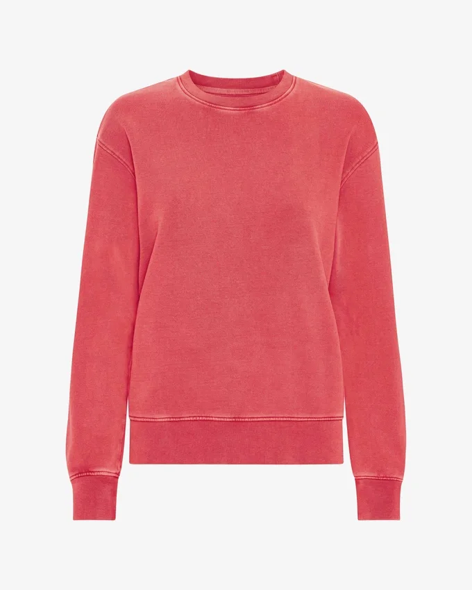 Damen-Classic Organic Rundhals-Shirt – Verwaschenes Rot