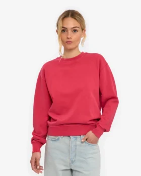Damen-Classic Organic Rundhals-Shirt – Verwaschenes Rot