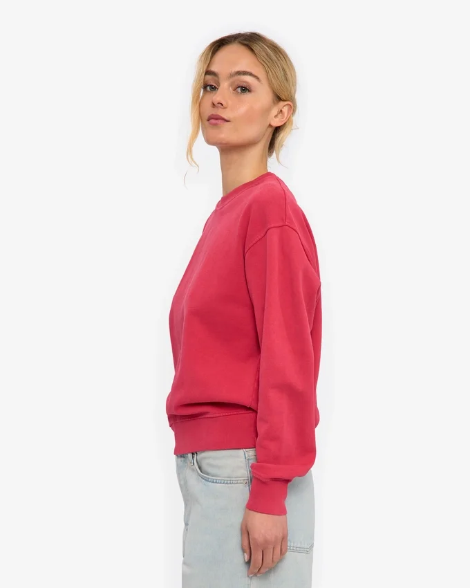 Damen-Classic Organic Rundhals-Shirt – Verwaschenes Rot