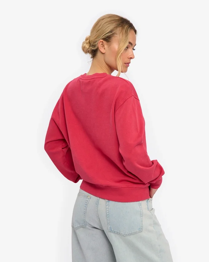 Damen-Classic Organic Rundhals-Shirt – Verwaschenes Rot