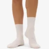 Damen-Classic Organic-Socken – Elfenbeinweiß