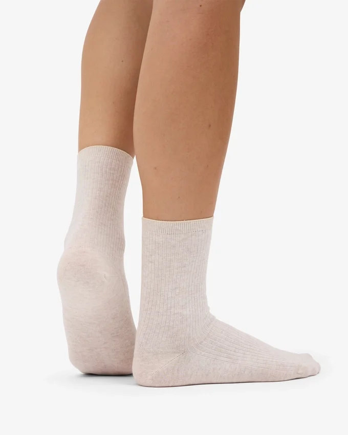 Damen-Classic Organic-Socken – Elfenbeinweiß