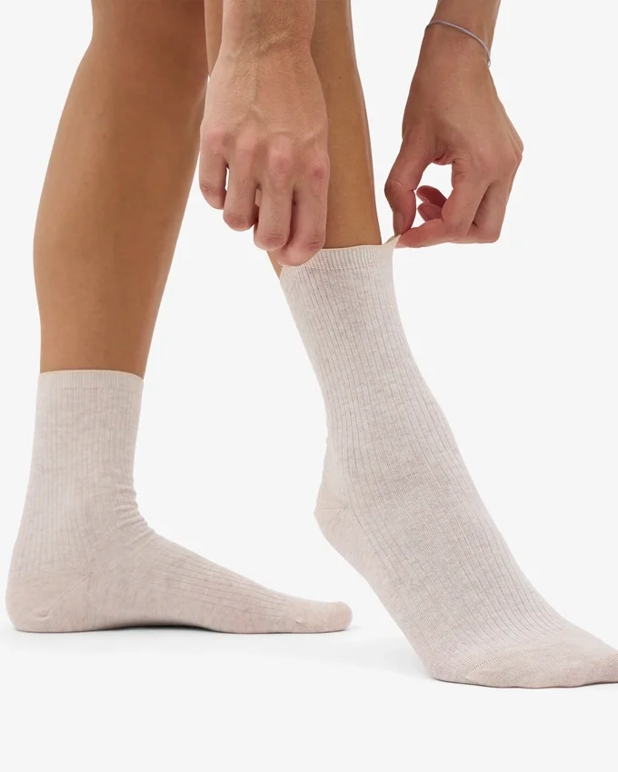 Damen-Classic Organic-Socken – Elfenbeinweiß