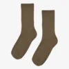 Damen-Classic Organic-Socken – Staubiges Oliv