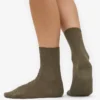 Damen-Classic Organic-Socken – Staubiges Oliv