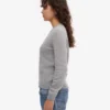 Damen-Classic-Pullover aus Merinowolle – Meliergrau