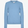 Damen-Classic-Pullover aus Merinowolle – Seaside-Blau