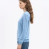 Damen-Classic-Pullover aus Merinowolle – Seaside-Blau