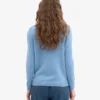 Damen-Classic-Pullover aus Merinowolle – Seaside-Blau