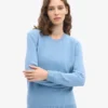 Damen-Classic-Pullover aus Merinowolle – Seaside-Blau