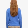 Damen-Crew-Shirt aus leichter Merinowolle – Pazifikblau