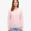 Damen-Klassiker-Pullover aus Merinowolle mit Rundhalsausschnitt – Marineblau