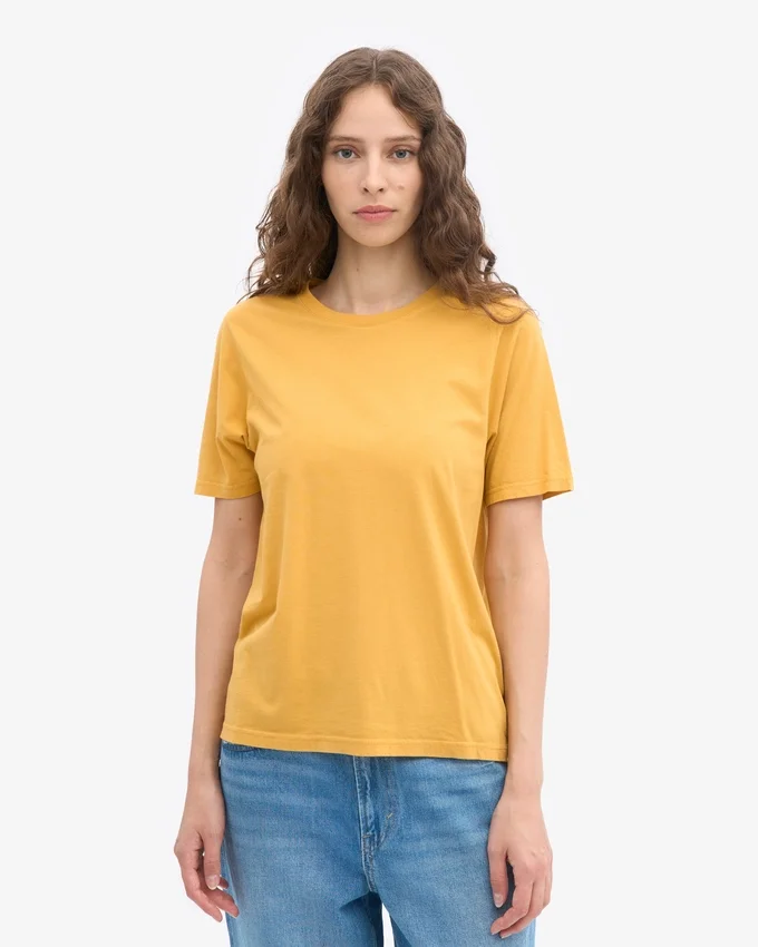 Damen-Light Organic Tee aus Bio-Baumwolle, gebranntes Gelb