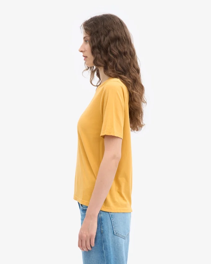 Damen-Light Organic Tee aus Bio-Baumwolle, gebranntes Gelb