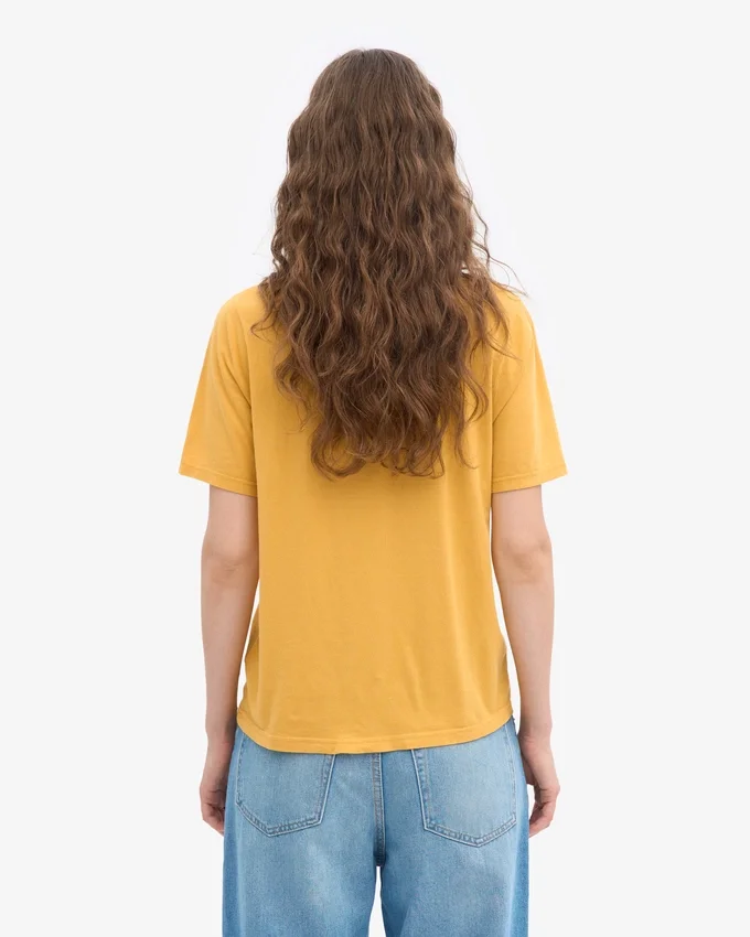 Damen-Light Organic Tee aus Bio-Baumwolle, gebranntes Gelb