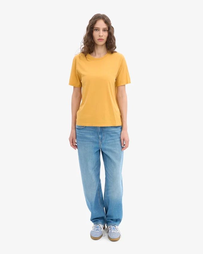 Damen-Light Organic Tee aus Bio-Baumwolle, gebranntes Gelb