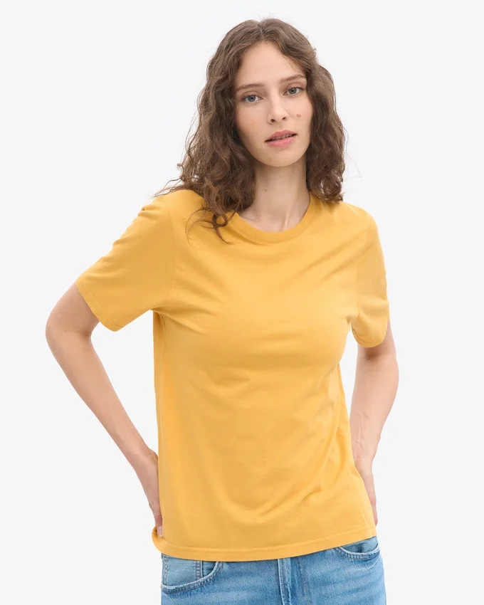 Damen-Light Organic Tee aus Bio-Baumwolle, gebranntes Gelb