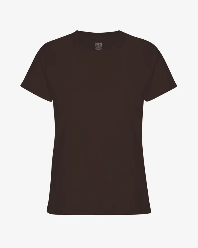 Damen-Light Organic Tee aus Bio-Baumwolle, leicht – Kaffeebraun