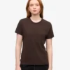 Damen-Light Organic Tee aus Bio-Baumwolle, leicht – Kaffeebraun