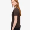 Damen-Light Organic Tee aus Bio-Baumwolle, leicht – Kaffeebraun