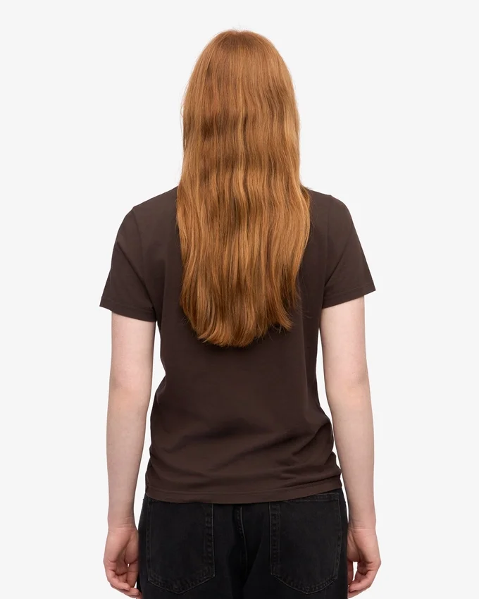 Damen-Light Organic Tee aus Bio-Baumwolle, leicht – Kaffeebraun