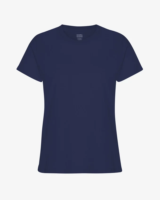 Damen-Light Organic Tee aus Bio-Baumwolle, leicht – Marineblau