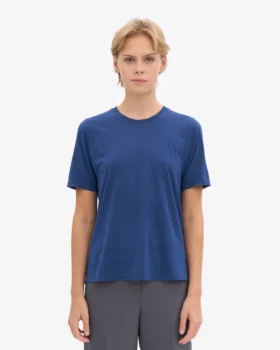 Damen-Light Organic Tee aus Bio-Baumwolle, leicht – Marineblau